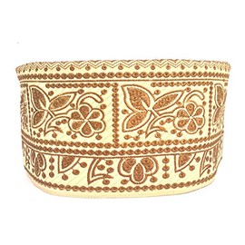 Kufi Men's Unisex Skull Cap Broad Strap Solid Hat with Hand Embroidery Kufi Caps Knitted Beanie Summer Headwear Long Hats (Beige Brown, 61)