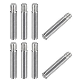 sourcing map 8Pcs M5 x 30mm Slotted Cylindrical Pin 304 Stainless Steel Dowel External Thread Locating Pin for Furniture Cabinets
