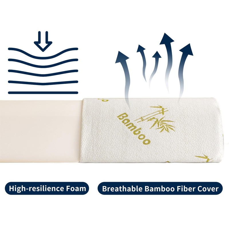 Body Pillow for Adults, Long Pillow for Back,Hip and Knee