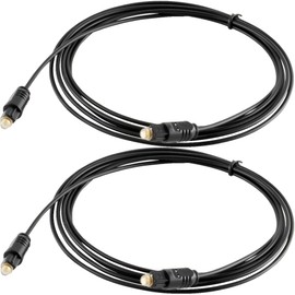 Protronix 2-Pack Digital Audio Optical Toslink Fiber Optic Cable, 6FT