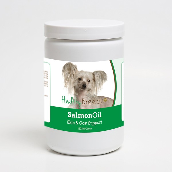 Healthy Breeds Chinese Crested Salmon Oil Soft Chews 120 Count