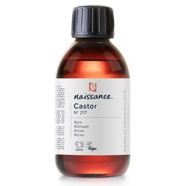 Naissance Castor Oil (No. 217) - 225 ml - Cold Pressed - for Hair, Eyelashes, Eyebrows, Skin, Face