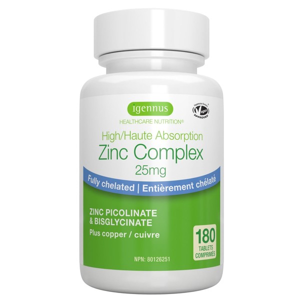 Igennus Healthcare Nutrition Igennus Chelated Zinc Picolinate & Bisglycinate Complex
