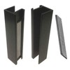 Shower Door U-Channel with Metal Strike Plate for 3/8" and