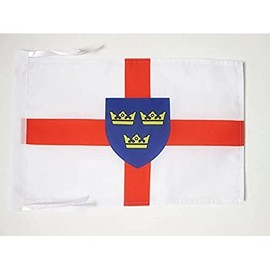 East Anglia Flag 18'' x 12'' cords - East Anglia - England SMALL flags 30 x 45cm - Banner 18x12 in - AZ FLAG