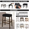 NeColorLife Rectangle Bar Stool Covers,Stretch Waterproof Saddle Seat Covers for