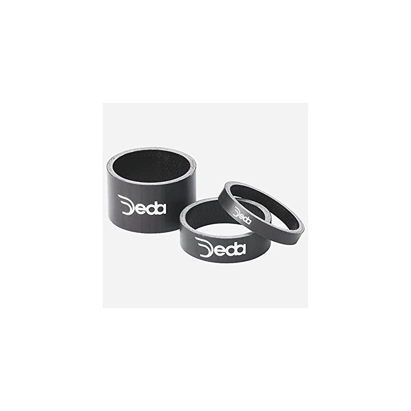 Deda Elementi: 1 1/8" Carbon Headset Spacers - Carbon Black