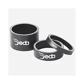 Deda Elementi: 1 1/8" Carbon Headset Spacers - Carbon Black - 10mm 10pk