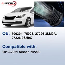 AC Blower Motor Fan Replacement Fits for Nissan NV200 L4 2.0L 2013 2014 2015 2016 2017 2018 2019 2020 2021, Front HVAC Plastic Heater Blower Motor, 700304, 75023, 27226-3LM0A, 27226-9SH0C