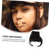 FOMIYES 3pcs Clip in Fake Hair Bangs Real Human Hair
