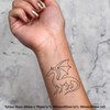 4 x 'Dragon Outline' Temporary Tattoos - Water Resistant, Skin-Safe,