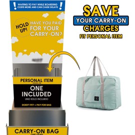 Travel Foldable Duffel Bag for Airlines, Resistant Nylon Waterproof Lightweight Travel Duffle Luggage Bag for Women Men for Vacation, Sports, Gym