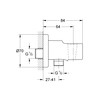 Grohe Vitalio 26962001 Wall Connection Elbow with Wall Shower Holder