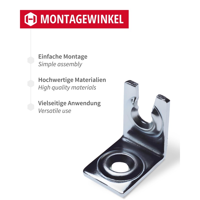 Gedotec Panel Mounting Plate Made of Galvanised Steel | Pack