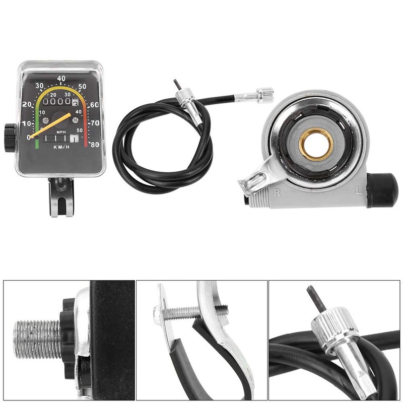 RiToEasysports Bicycle Speedometer, Plastic Waterproof Bicycle Code Table Mechanical Mileage