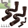 Gutter Flexible Downpipe Extension, Rain Gutter Drain, Round Extension for
