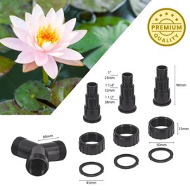 AquaOne Hose Connector CST-02 Y-Piece 25/32/38 mm I High-Quality Connector for Garden and Swimming Pool I Pond Hose Pool Hose Adapter I Reduction Connection