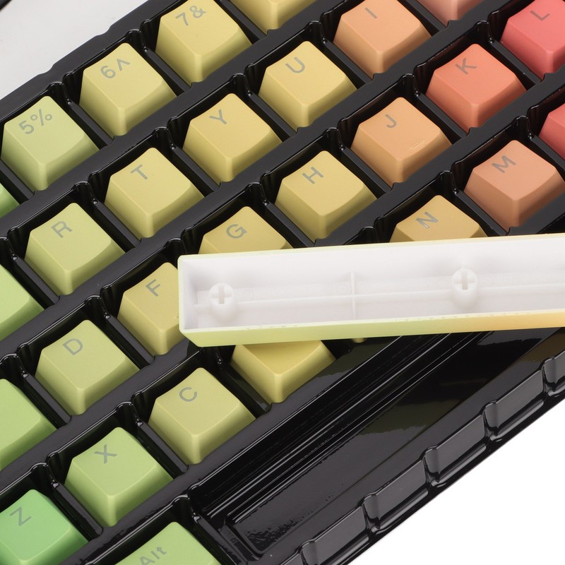 Keycaps PBT Translucent Sublimation Rainbow Gradient Mechanical 108 Keycaps for