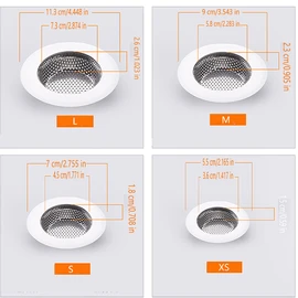 Drain Hair Catcher,Drain Stoper,Shower Drain Cover for Bathtub, Kitchen Sink Strainer, Stainless Steel Bathroom Sink, Drain Stopper with (4 PCS,black,2.1 in to 4.5 in)