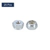 sourcing map 25Pcs #6-32 Nylon Insert Hex Lock Nuts, Carbon