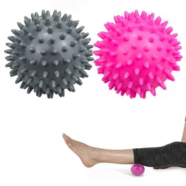 Exbrith Set of 2 Hedgehog Balls, Massage Ball Set, Hedgehog Ball, Massage Ball, for Massage of Various Body Parts, Shoulders, Neck, Back, Soles, Relaxation of Muscles