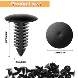 Rivet Fastener Plastic Rivet Fastener 50 Pieces Car Bumper Plastic Rivet Fastener Holder Trim Push Pin Clip Black