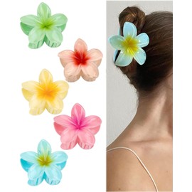 KGDUYC Pack of 5 Hawaii Hair Clips Flowers Hair Clip Beach Flowers Hair Clip Headpiece for Girls and Women Beach Party Pool Holiday - 5 Colours