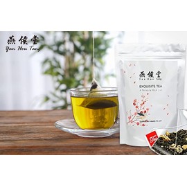 YanHouTang Jasmine Green Tea Bags 50 Counts Chinese Green Leaves Flower Tea