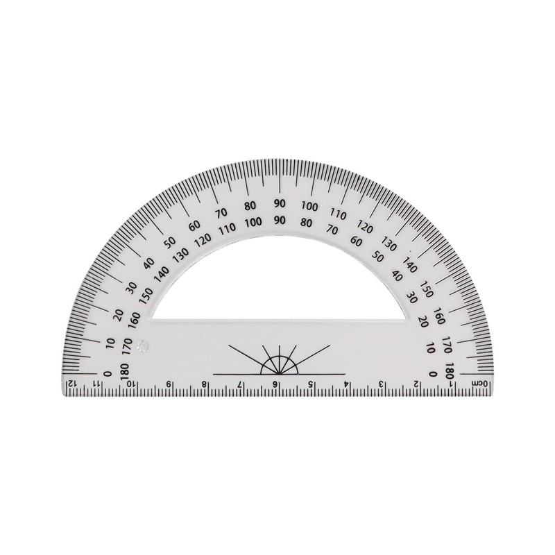 LGEGE Math Ruler Geometry Tool Set, 10/12cm Protractor, 15/23cm Triangle