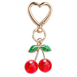 Kinretixia Cherry Keychain, Kawaii Cherry Bag Purse Pendant for Women, Cute Aesthetic Y2K Keychain, Cherry Pendant, red, L