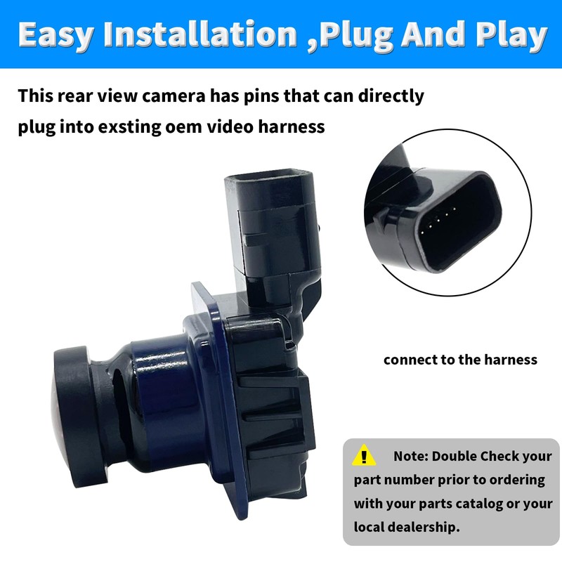 Rear View Back Up Camera Compatible with Lincoln Navigator 2015-2017