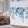XZTXBest No Hook Shower Curtain with Snap in Liner,Plants Dark