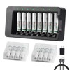 AAA Battery Charger with 16Pack AAA 800 Rechargeable Batteries, 8