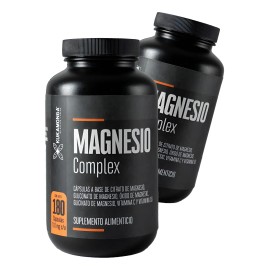 Kit 2 Magnesio Complex 180 Cáps | Magnesio + Vit C Y D3 Sin Sabor
