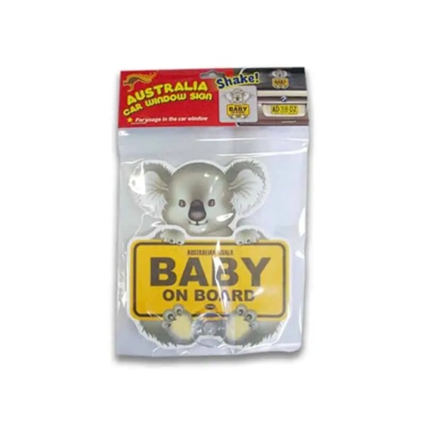 I Love Aus Koala Baby on Board Car Window Sign