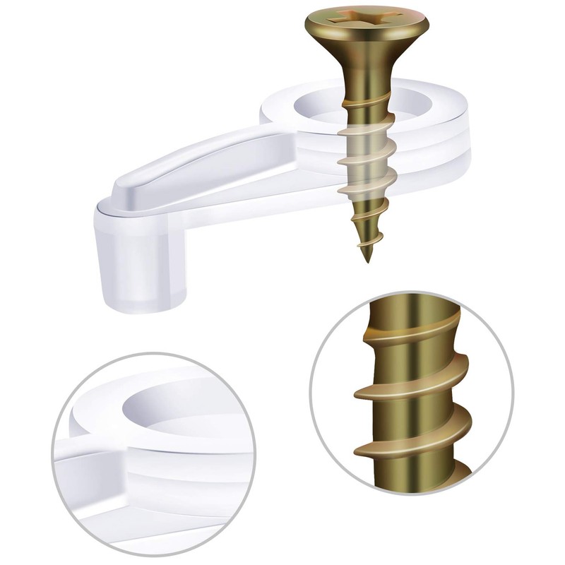 Blulu 50 Pack Glass Retainer Clips with Screws 4 mm