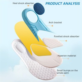 XINIFOOT 3 Pairs Shoe Insoles for Kids, Memory Foam Sport Shoe Inserts Breathable Foam Kids Shoe Insoles Cropable Replacement Inserts Comfort Children's Arch Support Shock Absorption Cushion