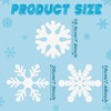 Tinlade 36 Pcs Foam Snowflake Foam White Snowflake Shape Foam