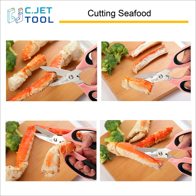 C.Jet Tool Kitchen Shears Disassemble Blade Washing Multi-functional Kitchen Scissors