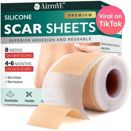 Silicone Scar Sheets,Silicone Scar Tape(1.6"x 120" Roll-3M), Reusable and Effective Scar Removal Sheets, Silicone Scar Removal Sheets for Surgical Scars,Healing Keloid, C-Section, Tummy Tuck