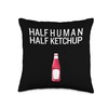 Funny Ketchup Lover Fast Food Addict Half Human Half Ketchup