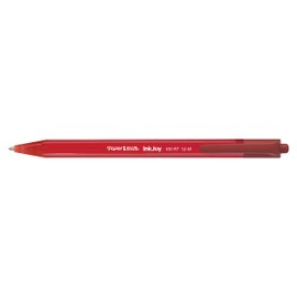 PaperMate InkJoy 100 RT Retractable Ball Pen with 1.0 mm Medium Tip - Red, Box of 20