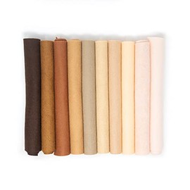 Over the River Felt 10-9X12 inch Skintastic Collection Merino Wool Blend Felt OTR Felt Made in USA,Brown