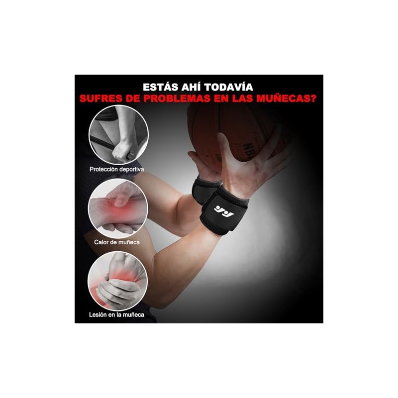 2pcs Muñequera Deportivas Transpirable, Muñequeras de Soporte