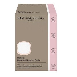 New Beginnings Regular Bamboo Disposable Nursing Pads X 60