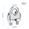 12 Pcs Wire Rope Clips Clamps, U Bolt Saddle Fastener,
