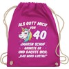Shirtracer - Gym Bag Backpack - 40th Birthday - When