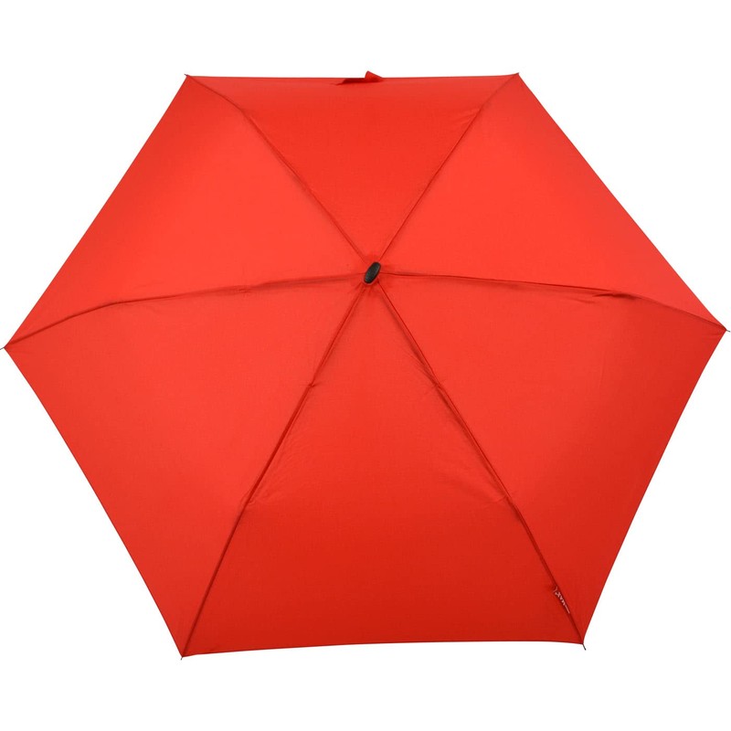 miniMAX® Faltbarer Regenschirm flach winddicht Rot Medium Regenschirm Faltschirm, Rot,