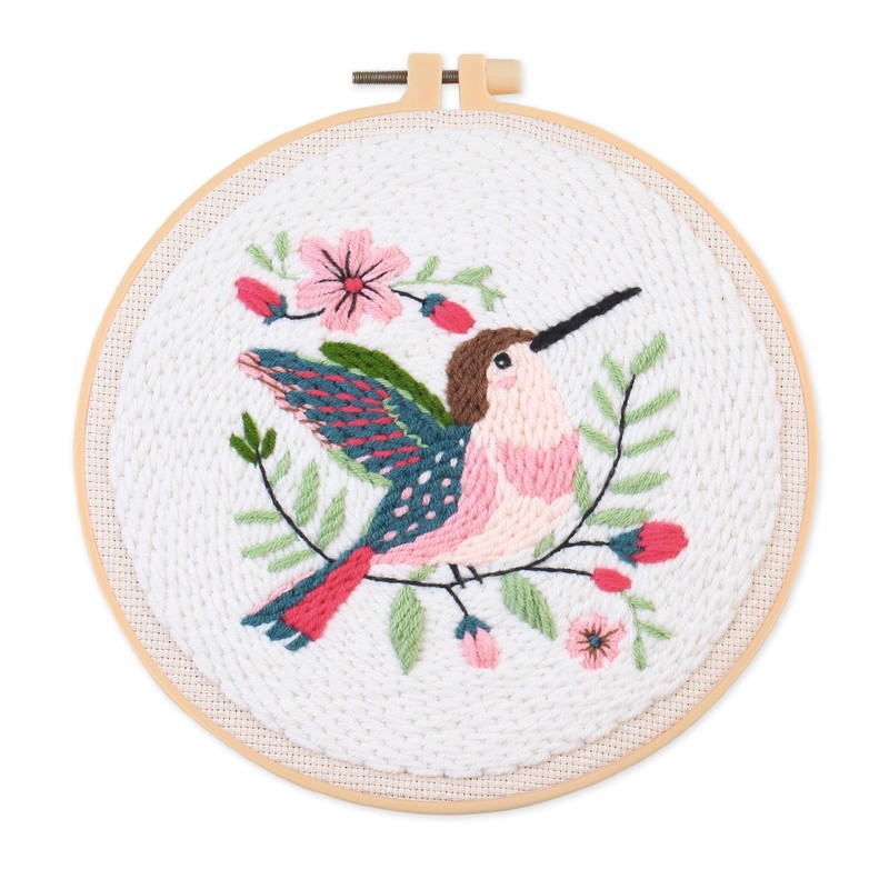 Myfelicity Punch Needle Embroidery Kit, Beginner Craft Set with Animal