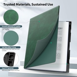 TiMOVO Case Compatible for Remarkable 2 Tablet, Slim Lightweight Stand Hard Back Shell Protective Cover with Pen Holder Compatible with Remarkable 2 Paper Tablet 10.3" 2020 Released, Emerald Green